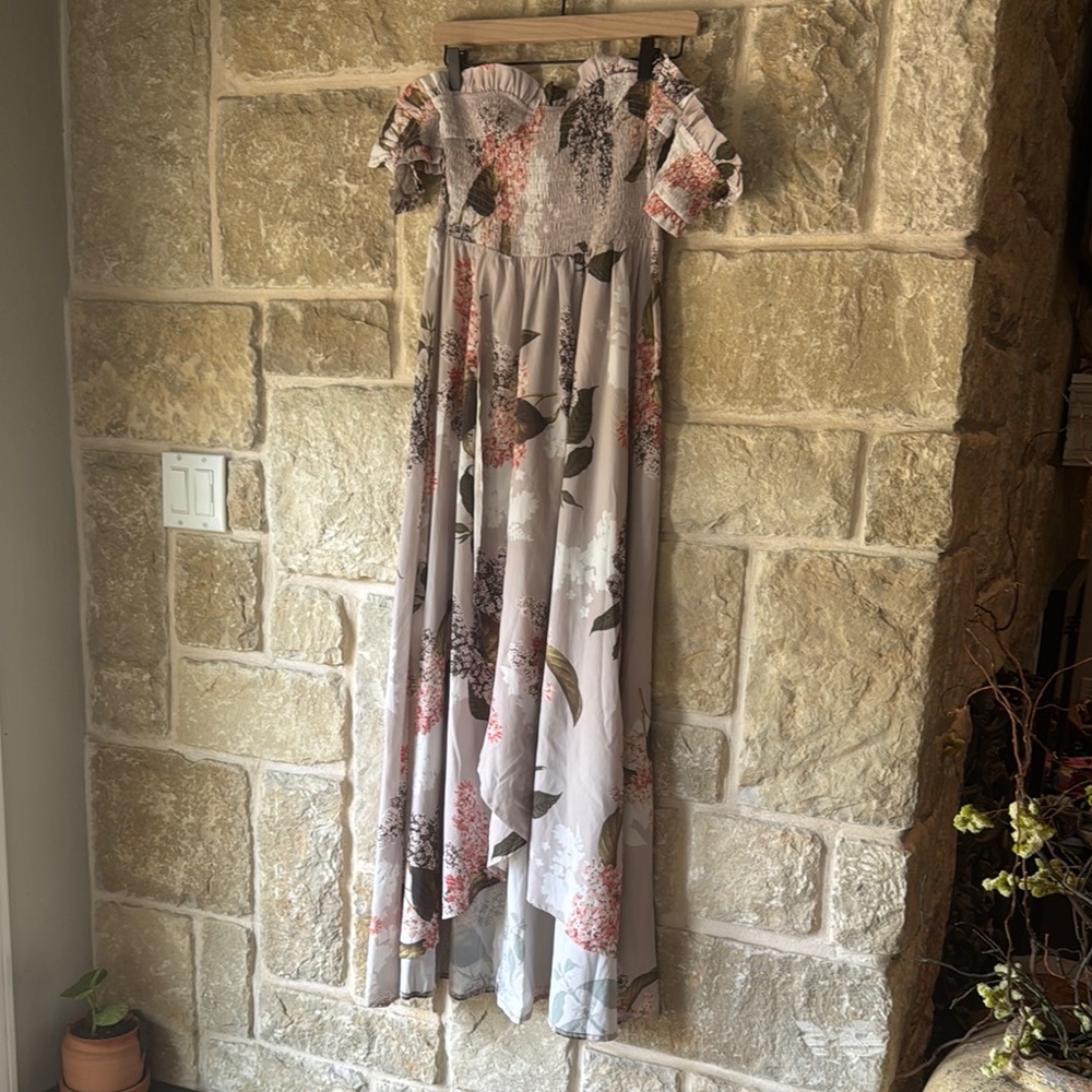 Floral Off-Shoulder Maxi Dress